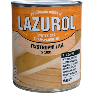 Тиксотропный лак LAZUROL S1091 для дерева и металла, 0,75л, бесцветный, глянцевый 8591235039283 фото