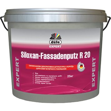 Штукатурка cилоксановая «короед» Dufa Siloxan-Fassadenputz R20, 30, 25 кг, белый 389324233 фото