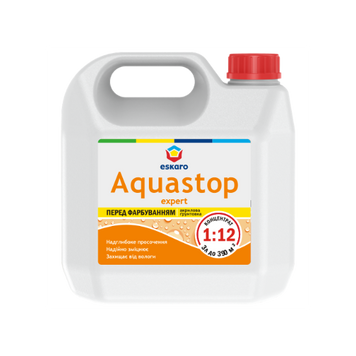 Грунтовка-концентрат глубокопроникающая Eskaro Aquastop Expert, 0,5 л, бесцветный, полуматовый 66845 фото