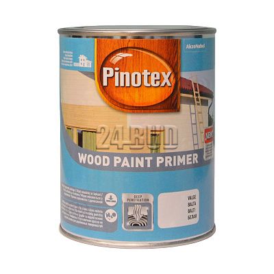 Фарба акрилова ґрунтувальна Pinotex Wood Paint Primer, 1 л, білий, матовий 61146 фото