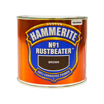 Грунт антикоррозийный для черных металлов Hammerite Rust Beater No.1, 0,5 л, коричневый 6212033432 фото