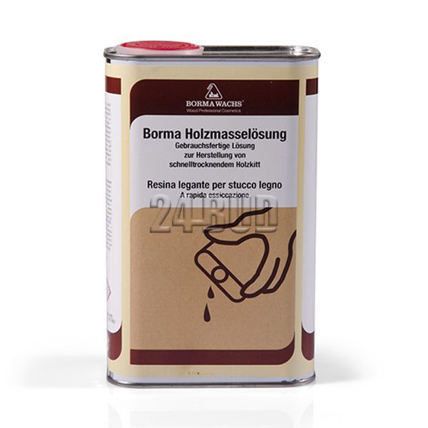 Шпаклёвки связующее для приготовления Borma Wachs HOLZMASSE BASE, 0,5 л, бесцветный 7918332832 фото