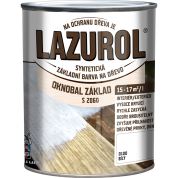 Грунтовка для окон и дерева LAZUROL OKNOBAL Z&Aacute;KLAD S2060, 0,6 л, белый 8591235039412 фото