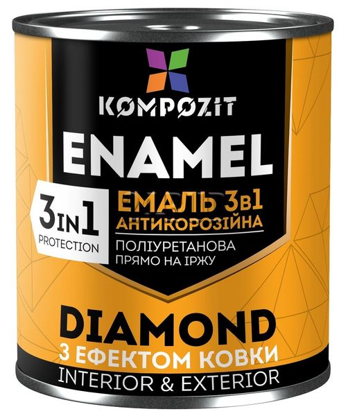 Емаль антикорозійна Kompozit Diamond 3 в 1, 0,65 л, бронзовий, матовий 7752324208 фото