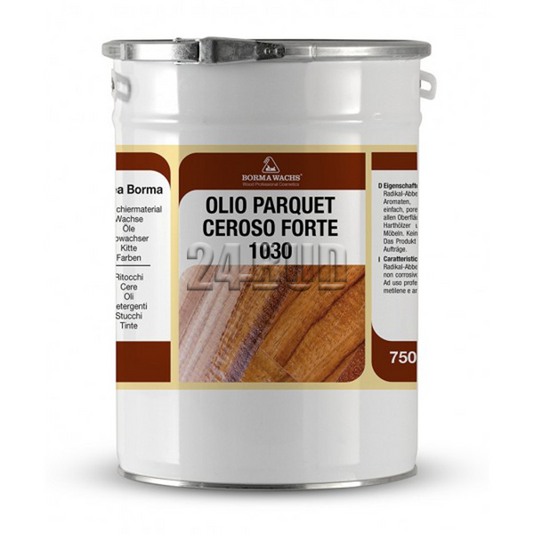 Олія-віск паркетний 1030 Borma Hard Wax Parquet Oil, 1 л, безбарвний 55005 фото