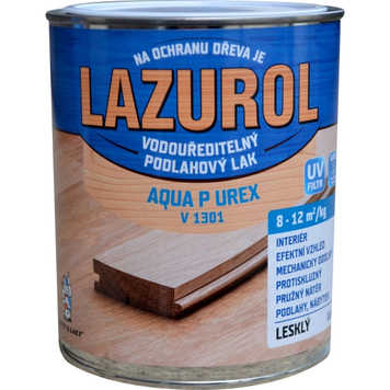 Акрилово-уретановый лак для деревянных полов LAZUROL AQUA P UREX V1301, 0,6 л, прозрачный, глянцевый 8591235058024 фото