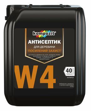 Антисептик для посиленого захисту Kompozit W4, 1 л, безбарвний 7417324259 фото