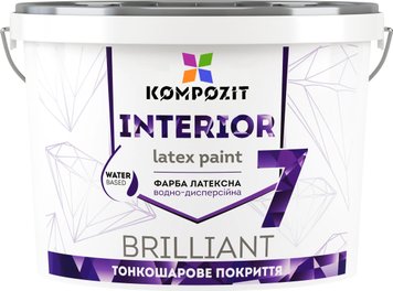 Фарба інтер'єрна Kompozit Interior 7, 1,4 кг, білий, матовий, A 2515341418 фото