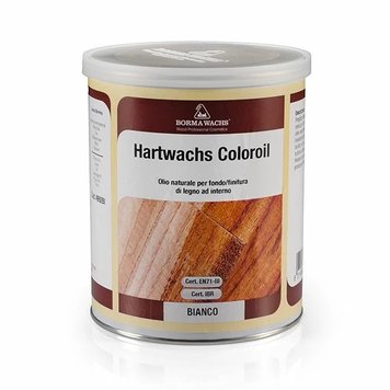 Масло с повышенной твердостью Borma Hartwachs Coloroil, 1 л, белый 41288 фото