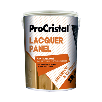 Лак панельный ProCristal Lacquer Panel IР-10, 0,7 л, бесцветный, глянцевый 44227 фото