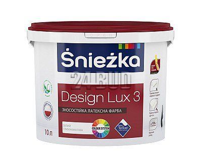 Фарба глибоко матова латексна для інтер'єрів Sniezka DESIGN LUX 3, 1 л, білий, глибокоматовий 477928093 фото