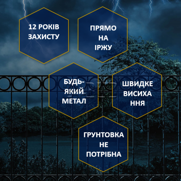 Захисна фарба 3 в 1 по металу на водній основі Hammerite Ultima, 0,7 л, антрацитово-сіра, глянцева 5774718 фото