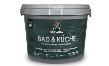 Фарба для кухонь і ванних кімнат Dufa Bad & Kuche, 1 л, біла, шовковисто-матова 501322371 фото