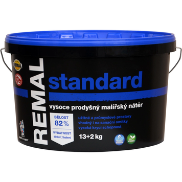 Фарба для стін та стель REMAL Standard, 1 кг, білий, матовий 8591235028270 фото