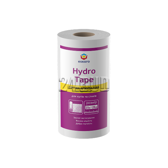 Стрічка армуюча Aura Hydro Tape, 100 мм x 25 м 80014 фото