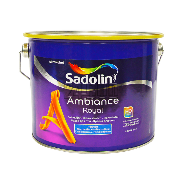 Краска моющаяся глубокоматовая Sadolin Ambiance Royal, 2,5 л, белый 1807831570 фото