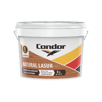 Лазурь декоративна для деревини Condor Natural Lasur, 0,75 л, білий 3955 фото