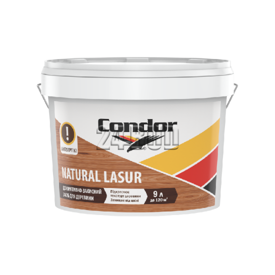 Лазурь декоративная для древесины Condor Natural Lasur, 0,75 л, белый 3955 фото