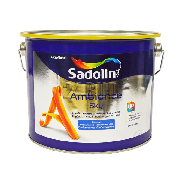 Краска глубокоматовая для потолков Sadolin Ambiance Sky, 2,5 л, белый 4529531567 фото