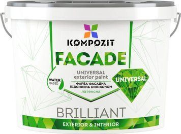 Фарба фасадна FACADE UNIVERSAL, 1,4 кг, білий, матовий 4820085747135 фото