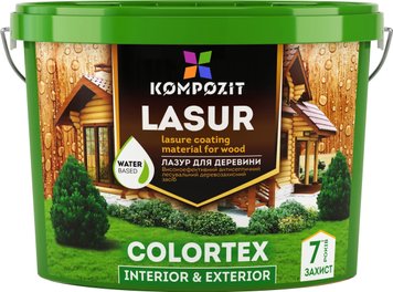 Лазур для деревини Kompozit Lasur Colortex, 0,9 л, безкольоровий 220954878 фото