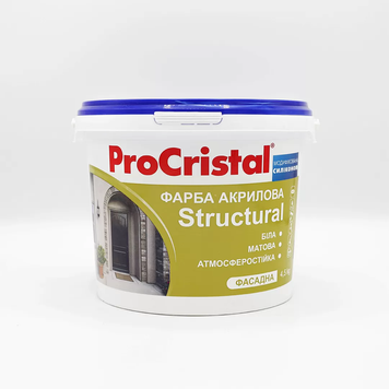 Фарба структура ProCristal Structural IP-138, 4,5 кг, білий, матовий 00301547 фото