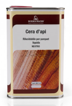 Воск паркетный Borma Wachs Parquet Beeswax, 1 л, бесцветный 39463 фото