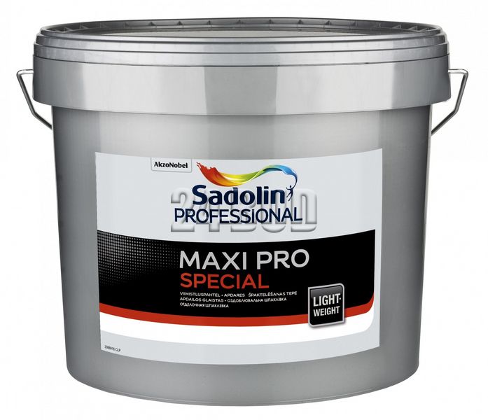 Шпаклівка Sadolin MAXI PRO SPECIAL, 10 л, світло-сірий 2879931587 фото