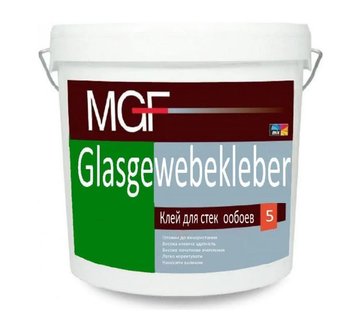 Клей для стеклообоев MGF Glasgewebekleber M 625, 5 кг, бесцветный, полуматовый 5068932554 фото