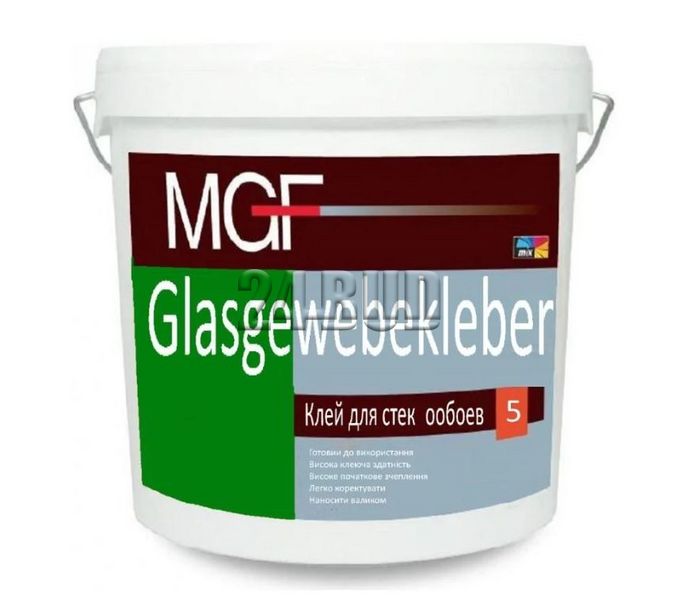 Клей для склошпалер MGF Glasgewebekleber M 625, 5 кг, безбарвний, напівматовий 5068932554 фото