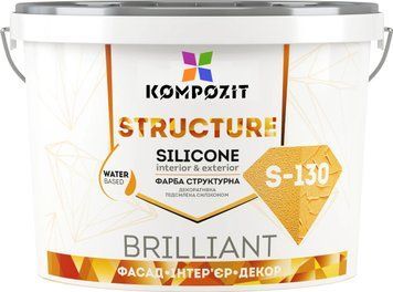 Фарба структурна Kompozit S130, 4 кг, білий, матовий 7435524168 фото