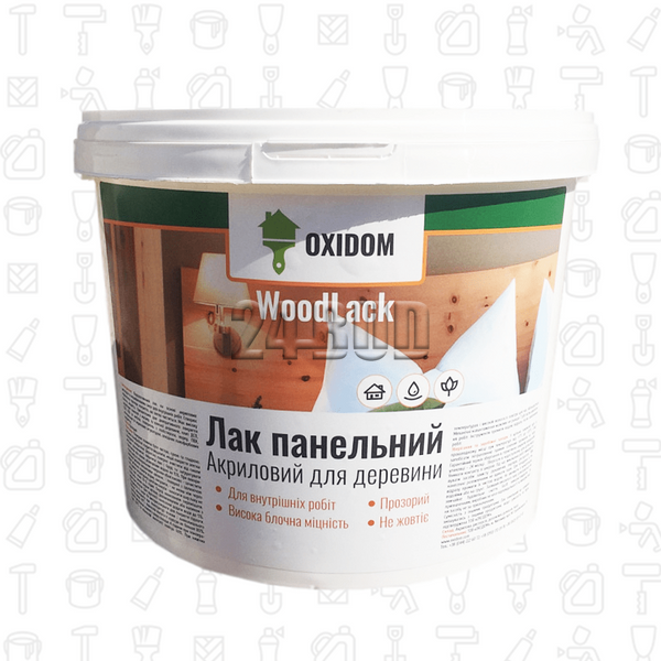 Лак панельний OXIDOM WoodLack, 1 л, безбарвний, глянсовий 7097324456 фото