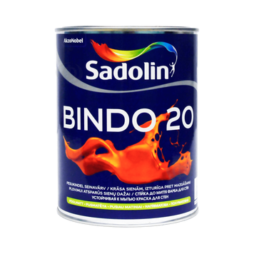 Краска полуматовая для стен и потолков Sadolin Bindo 20, 1 л, белый 827895908 фото