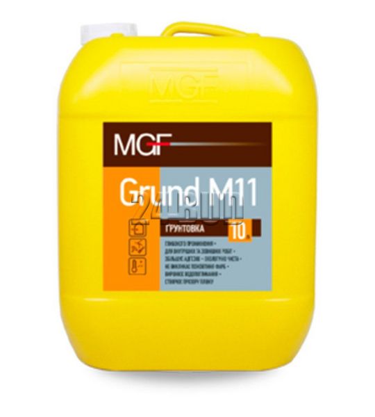 Грунтовка глубокопроникающая для внутренних и наружных работ MGF Grunt M11, 1 л, прозрачный 193494793 фото