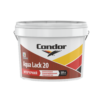 Лак интерьерный акриловый Condor Aqua Lack 20, 1 л, бесцветный 3960 фото