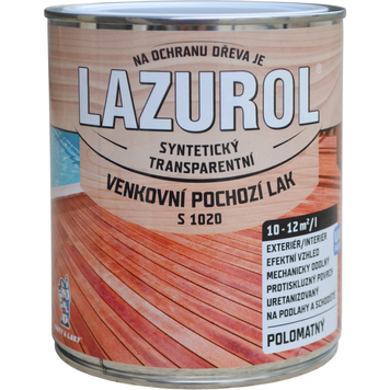 Лак уретановый LAZUROL S1020, 0,75л, бесцветный, полуматовый 8595073027129 фото