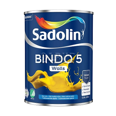 Краска эмульсионная для стен Sadolin Bindo 5, 0,84 л, бесцветный, BC 5845872 фото