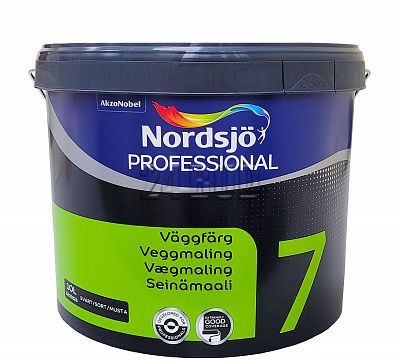 Фарба матова для стелі та стін Sadolin Professional 7 Svart, 10 л 42654 фото