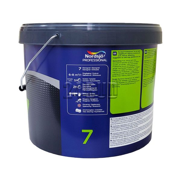 Фарба матова для стелі та стін Sadolin Professional 7 Svart, 10 л 42654 фото