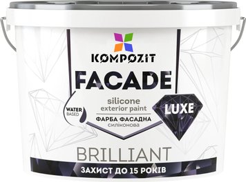 Фарба фасадна Kompozit Facade Luxe, 1,4 кг, білий, матовий, A 3073224175 фото